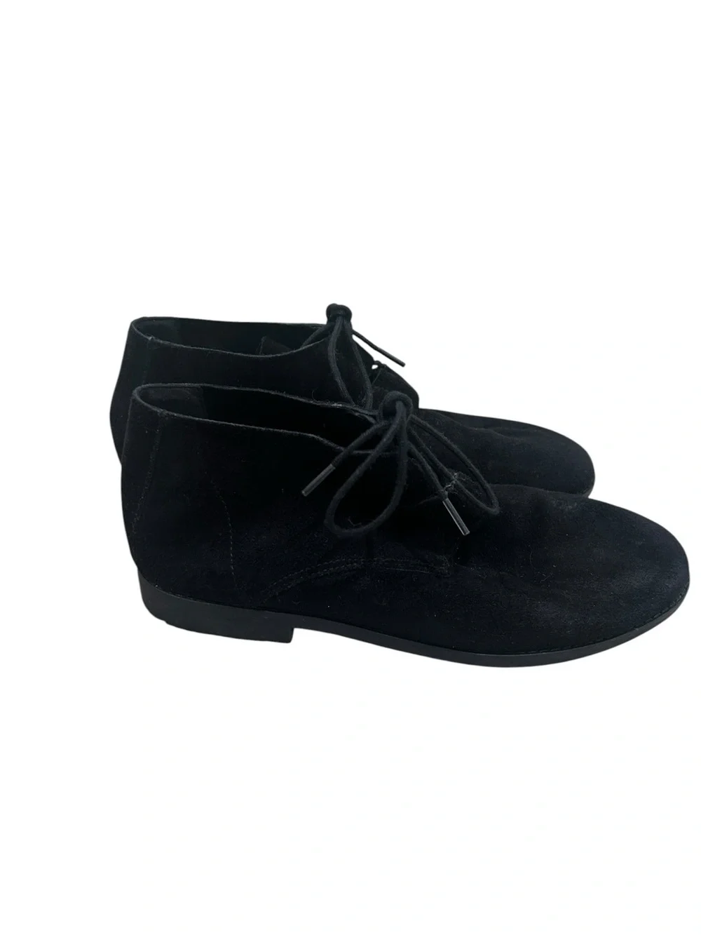 Eileen Fisher Baret Black Suede Lace-Up chukka Ankle Boots size 7.5